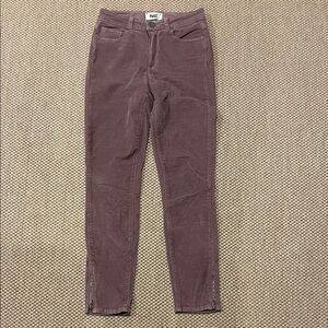 PAIGE Plum Corduroy Skinny Pants